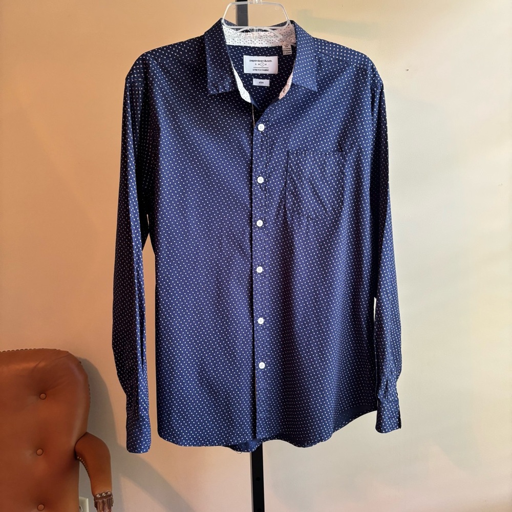 Paper Denim & Cloth Blue Casual Button‎ Down Shirt